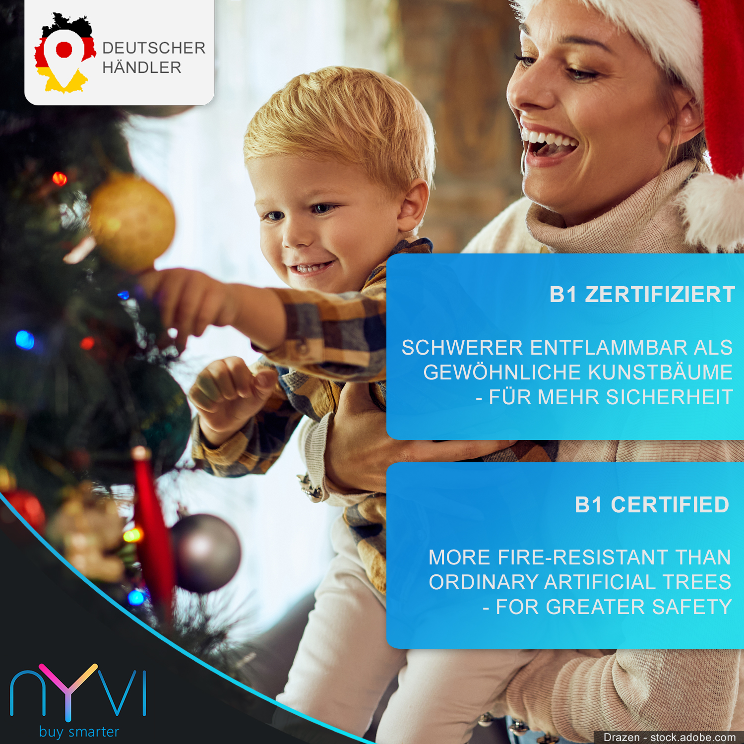 Weihnachtsbaum NYVI-Xmas Premium - Knstlicher Voll-PE Tannenbaum aus 100%  Spritzguss | NYVI - Buy Smarter  E-Commerce aus Deutschland