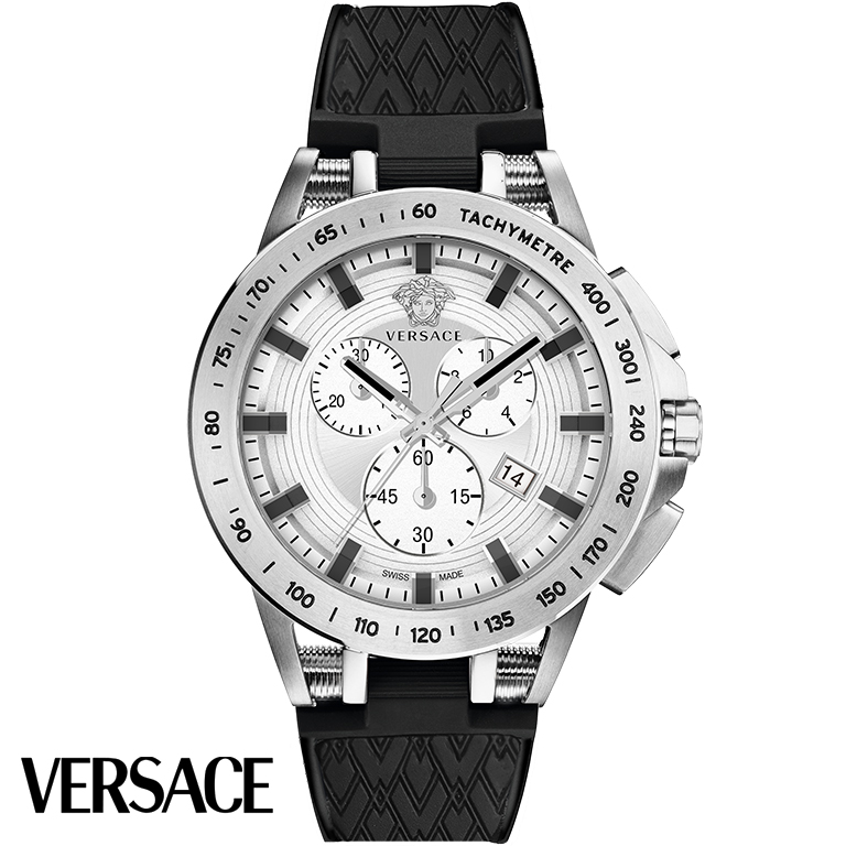 Versace VE3E00121 New Sport Tech Chronograph white silver black Men's