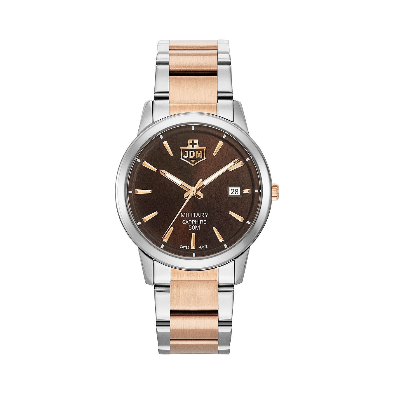 JDM Military JDMWG00705 Bravo II braun Jacques du Manoir swiss Herren Uhr NEU PetaTime.de