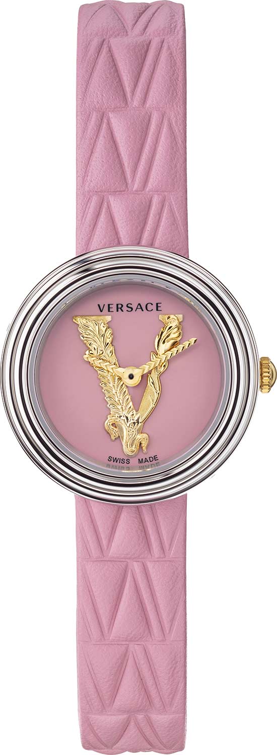 VERSACE VVirtus 腕時計 ピンクレザーブレスレット ヴィルトゥス VERSACE VVirtus 腕時計 ピンクレザーブレスレット ヴィルトゥス