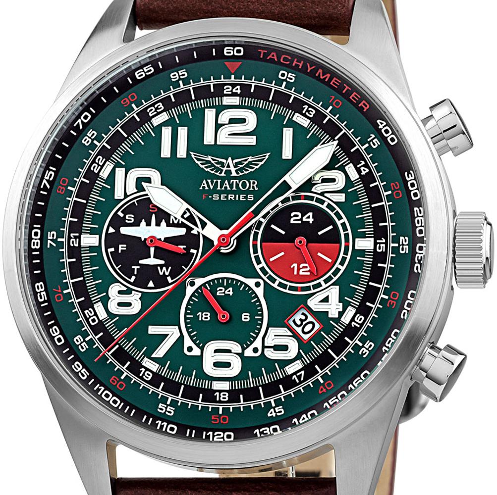 Aviator f series world sales time tachymetre chronograph watch price