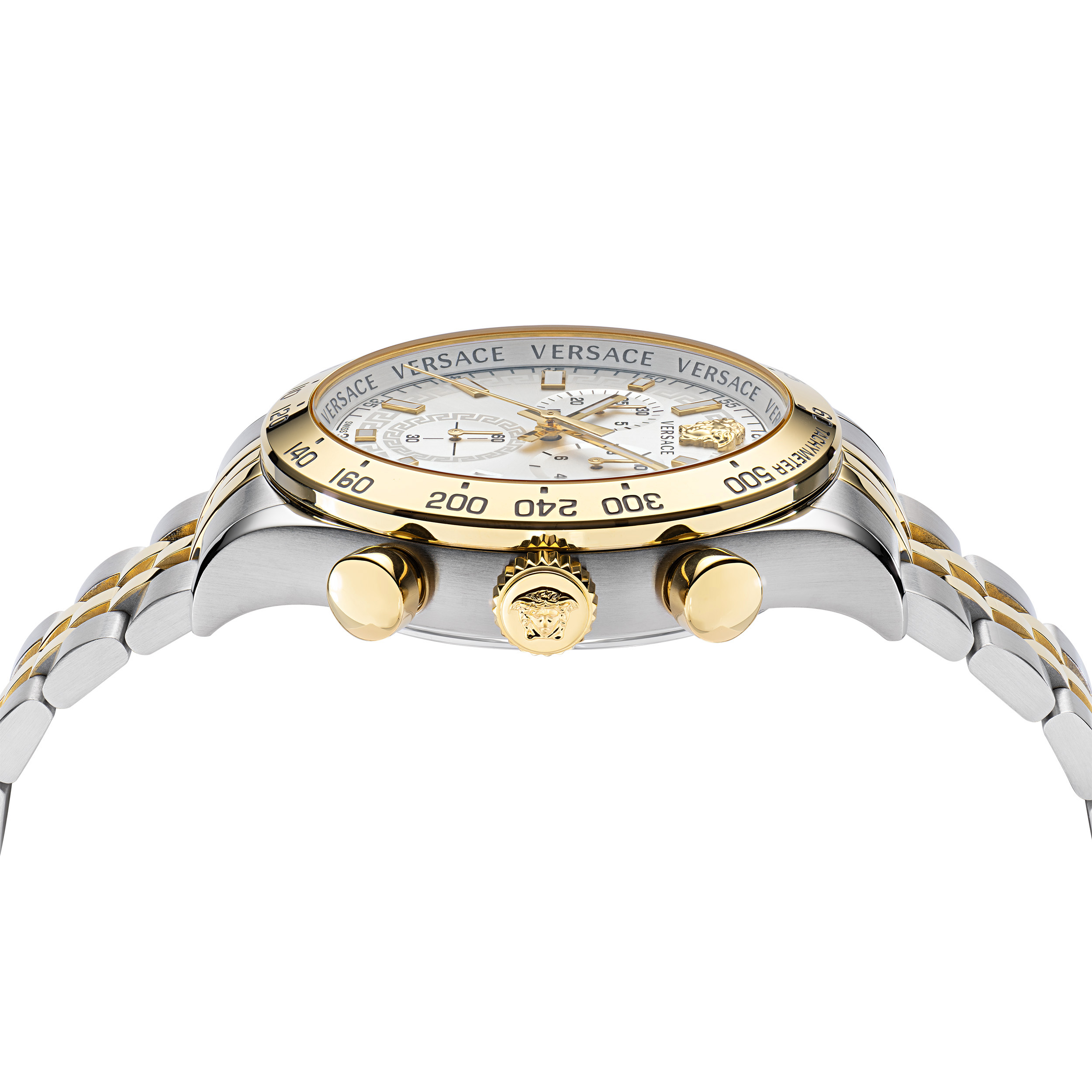 Versace VE2U00422 Hellenyium Chrono weiss silber gold Edelstahl 