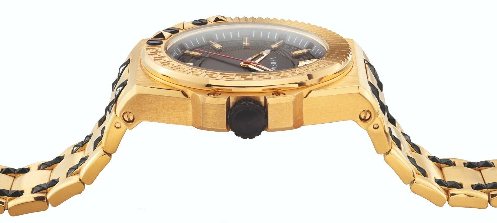 Versace VEDY00619 Chain Reaction schwarz gold Edelstahl Armband  