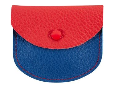 Rosenkranz Etui Leder rot blau 7,5 cm