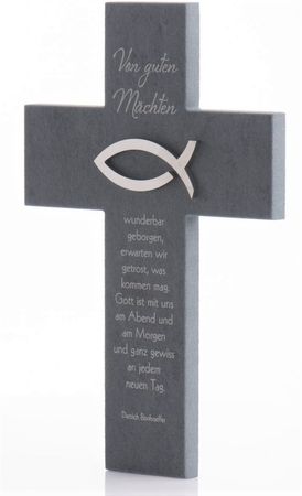 Wandkreuz Von guten Mächten Bonhoeffer 21 cm Kreuz