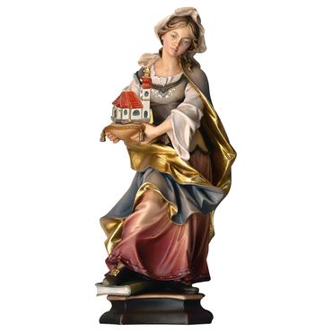 Heilige Adelheid von Burgund mit Kirche Heiligenfigur