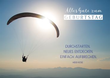 Postkarte Geburtstag Fallschirm 10 St Adressfeld