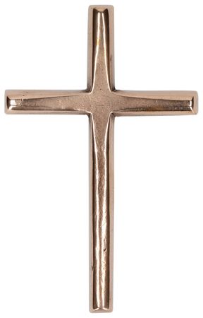 Wandkreuz schlicht elegant Bronze 10,5 cm Kreuz