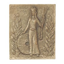 Christina Namenspatron-Bronzerelief (13 cm)