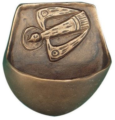 Weihwasserkessel Taube 7,5 cm Bronze