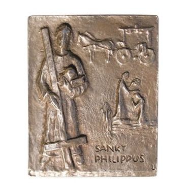 Philippus Philipp Namenspatron-Bronzerelief (13 cm)