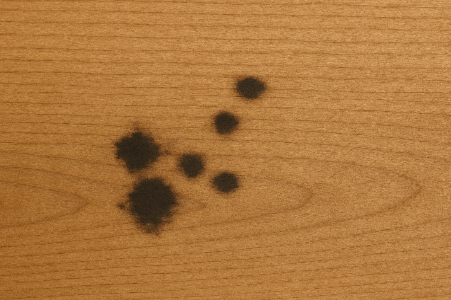 Gerbsäureflecken auf Holz