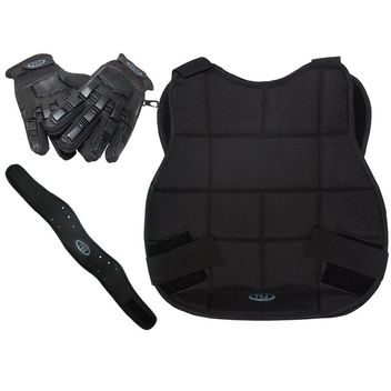 New Legion Paintball - Protection Kit black with Fullfinger Gloves