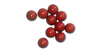 New Legion Rubberballs / Gummibälle cal.68 - 10 Stück - rot  im 10er Röhrchen