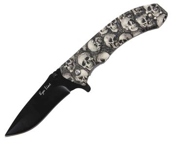 Kyu Line Pocket Knife Skull