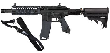 Tippmann TMC MagFed - black - inkl. Dynamic Sports Gear Air Stock System & Tragegurt