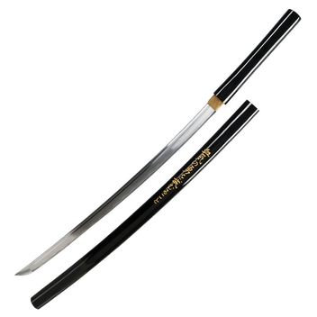 Katana Practical Bishamon with Kanji Engraving - black