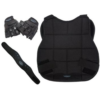 New Legion Paintball - Protection Kit black with Halffinger Gloves