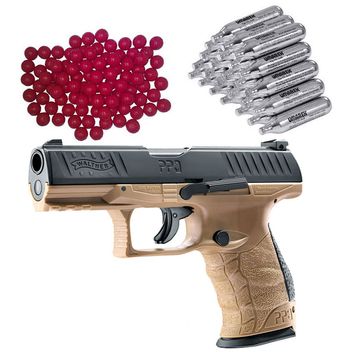 Walther PPQ M2 T4E RAM Home Defense Pistol FDE incl. 30x CO2 Capsules and 50x Nylon Balls cal.43