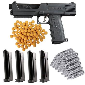 Tippmann TiPX Home Defense Paket inkl. 20x CO2 Kapseln, 1x Mag Pack & 100 Rubberballs