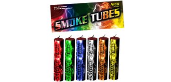 Nico Smoke Tubes Rauchfackeln Rauchbomben Rauchgenerator Raucherzeuger Rauchtopf - 6 Stück - mixed