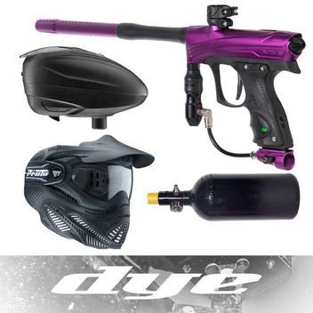 DYE DPL Turnierpaintball Einsteigerpaket inkl. Rize CZR, Loader, Maske & HP System - purple/black