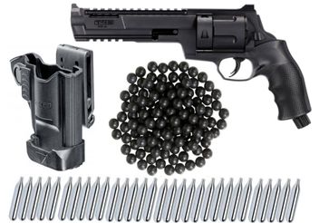 Umarex T4E TR 68 RAM Home Defense Revolver cal.68 + 100 Rubberballs + 30 x 12g CO2 capsules + Holster