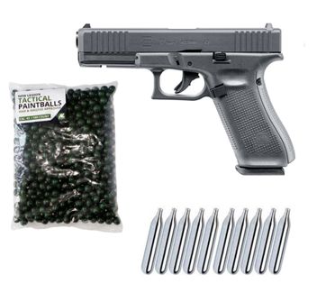 GLOCK 17 Gen5 T4E RAM Paintball Pistol cal.43 Home Defense Pistol incl. 500 Paintballs cal.43 & 10x CO2 Capsules (12g)