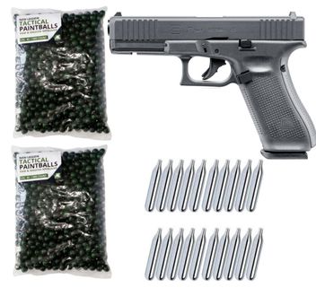 GLOCK 17 Gen5 T4E RAM Paintball Pistole cal.43 Home Defense Pistole inkl. 1000 Paintballs cal.43 & 20x CO2 Kapseln (12g)