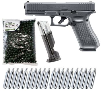 GLOCK 17 Gen5 T4E RAM Paintball Pistole cal.43 inkl. 500 Paintballs cal.43 & 20x CO2 Kapseln (12g) + Magazin