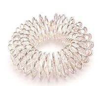 chi-enterprise Premium Massagering für die Finger | Anti Stress - Akupressur Ring - Antistress Ring | Akupressur Ring - Anxiety Ring | 1x Silber groß)