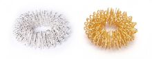 chi-enterprise Premium Massagering Set für die Finger | Anti Stress - Akupressur Ring - Antistress Ring | Akupressur Ring - Anxiety Ring | 2 Ringe (Gold und Silber, groß)
