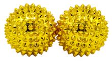 chi-enterprise zwei magnetische Akupressurkugeln - Gold klein 32mm Durchmesser - Akupressur Therapie Selbstheilung - lindert Schmerzen und steigert das Wohlbefinden