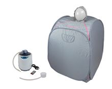 Minisauna mit Kopfhaube, Faltsauna, Svedana, Dampfsauna mit elektornisch geregeltem Dampferzeuger 2 Liter 1000 Watt und drahtloser Fernbedienung