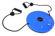 Twister mit Seil und Handgriff, Drehteller, blau, Durchmesser 250 mm Dicke 26 mm