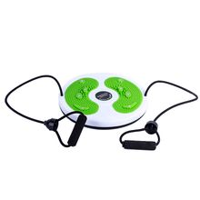 Twister mit Seil und Handgriff, Drehteller, weiß-grün, Durchmesser 280 mm Dicke 32 mm