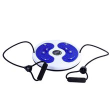 Twister mit Seil und Handgriff, Drehteller, weiß-blau, Durchmesser 280 mm Dicke 32 mm