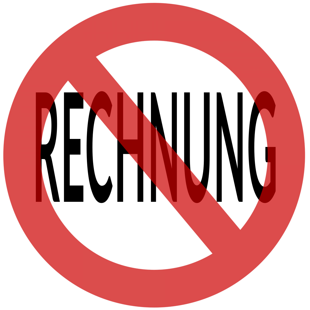 keine Rechnung beilegen, Rechnung mailen an Auftraggeber LTS