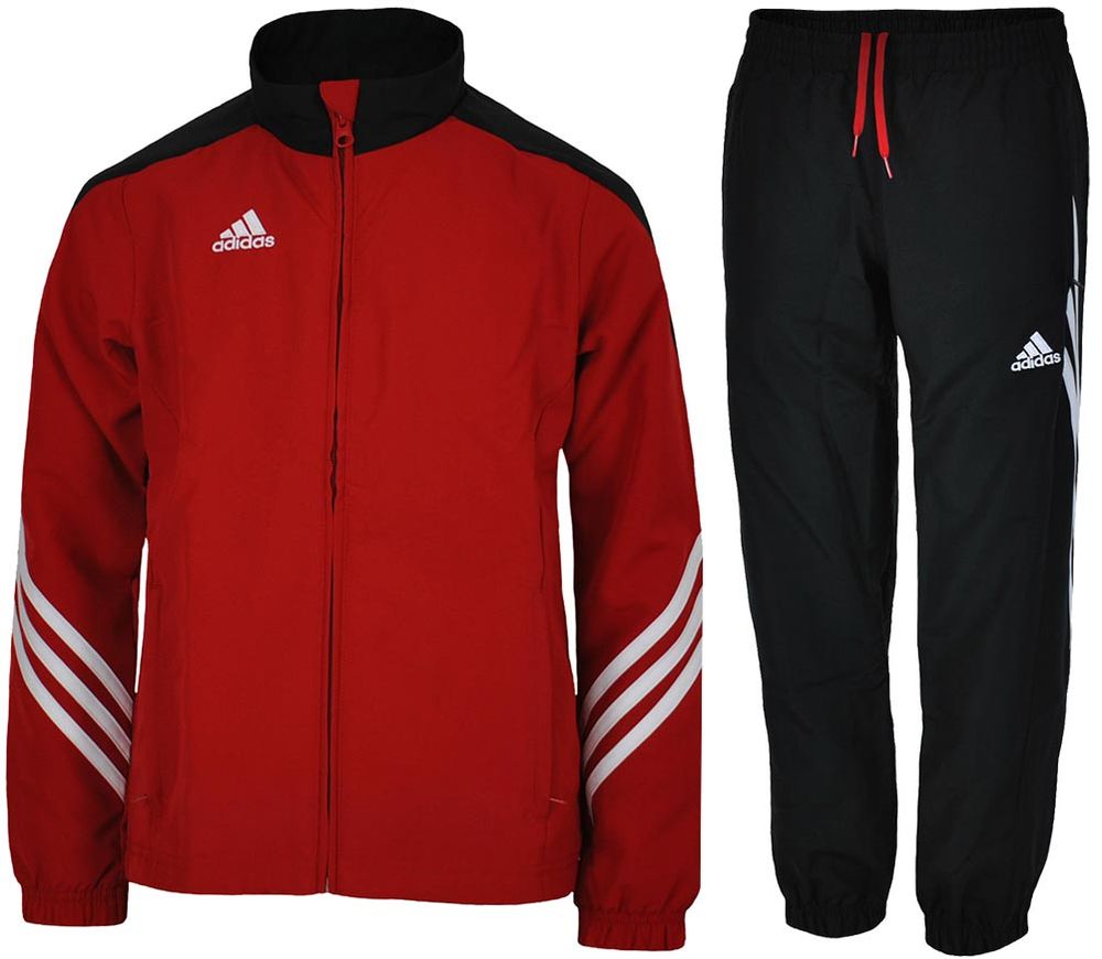 Adidas Sere14 Pre Suit Young Junior Woven Suit Sports Boys Tracksuit RedBlack Adidas Sere14 Pre Suit Young Junior Woven Suit Sports Boys Tracksuit RedBlack