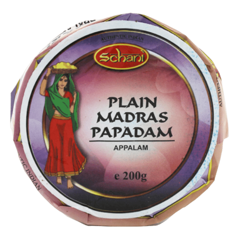 Schani 200g Plain Madras Papadam (Appalam)