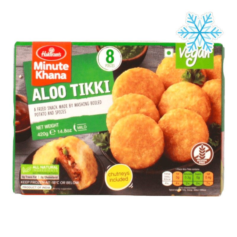 Haldiram S G Frozen Minute Khana Aloo Tikki Vegan Pieces