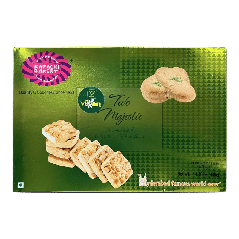 Karachi Bakery 400g Vegan Two Majestic (Cashew Biscuit & Pista