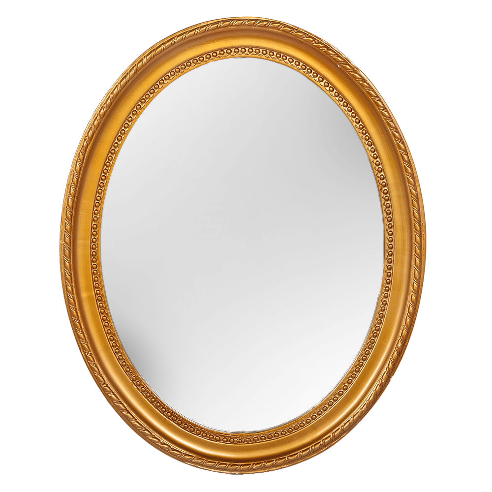 Spiegel LEILA gold-antik 37x47cm oval Barock | Lebenswohnart