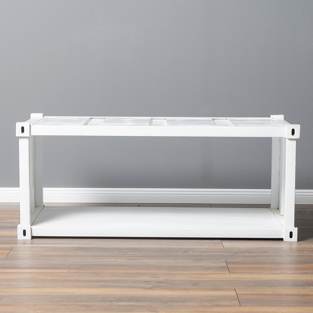 Couchtisch/TV-Board CONTAINER in Weiß im Industrie-Design 110cm 6413 Couchtisch/TV-Board CONTAINER in Weiß im Industrie-Design 110cm 6413