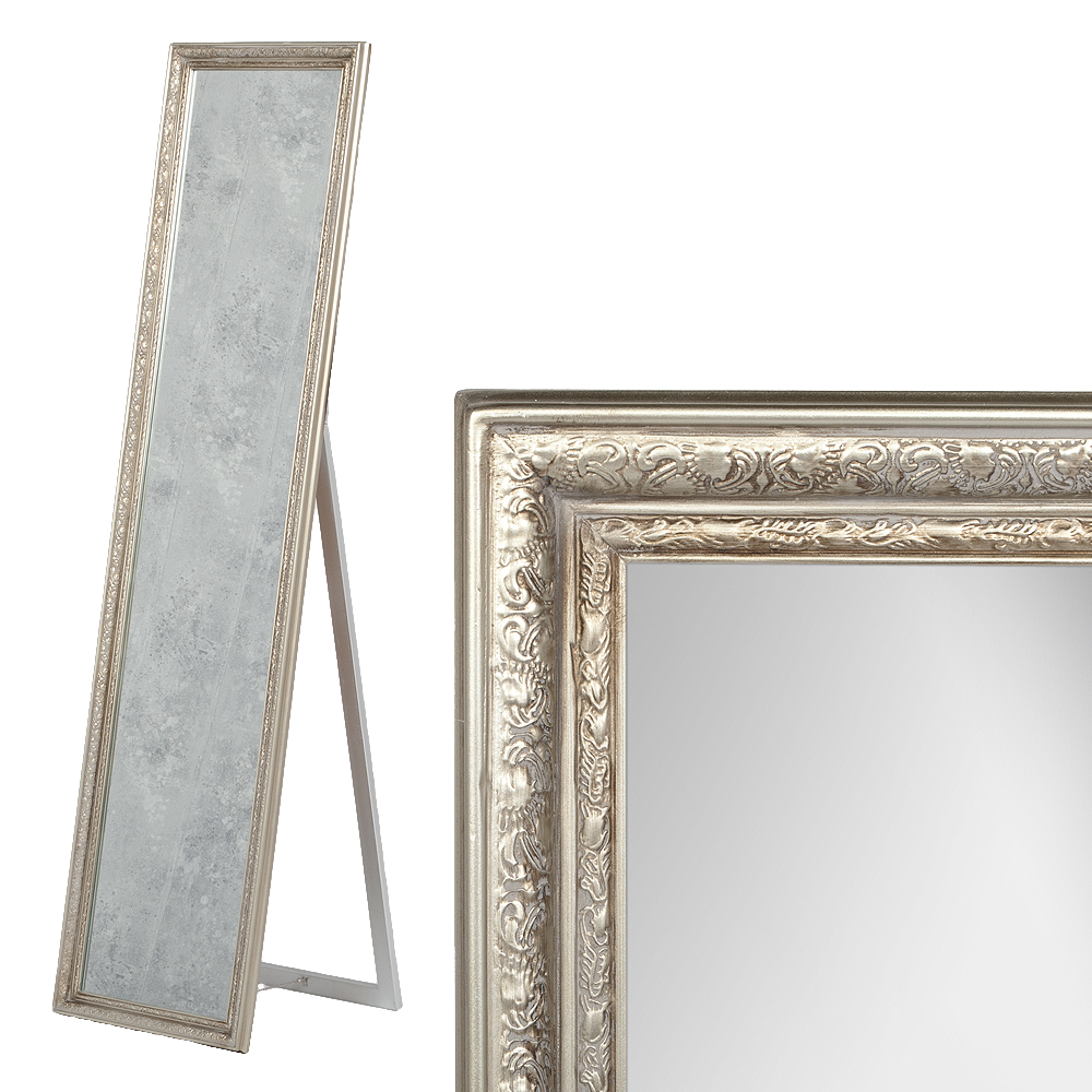 Standspiegel JENNIFER Antik-Silber ca. H160cm | Lebenswohnart