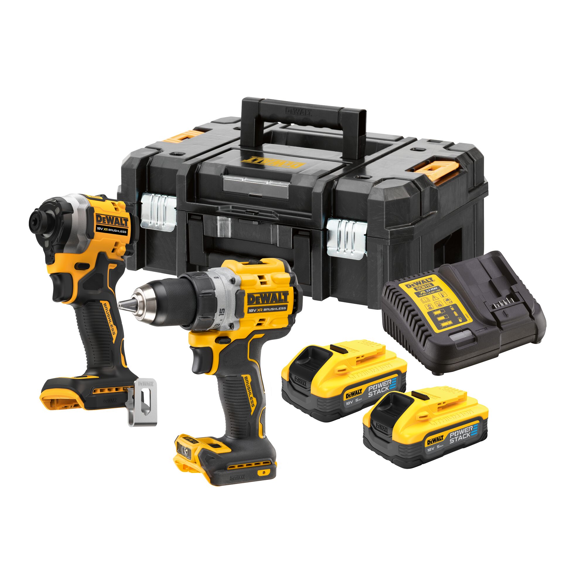 DeWALT Akku Kombopack DCK2051H2T- DCD800 + DCF850, 2x5,0 Ah Powerstack ...