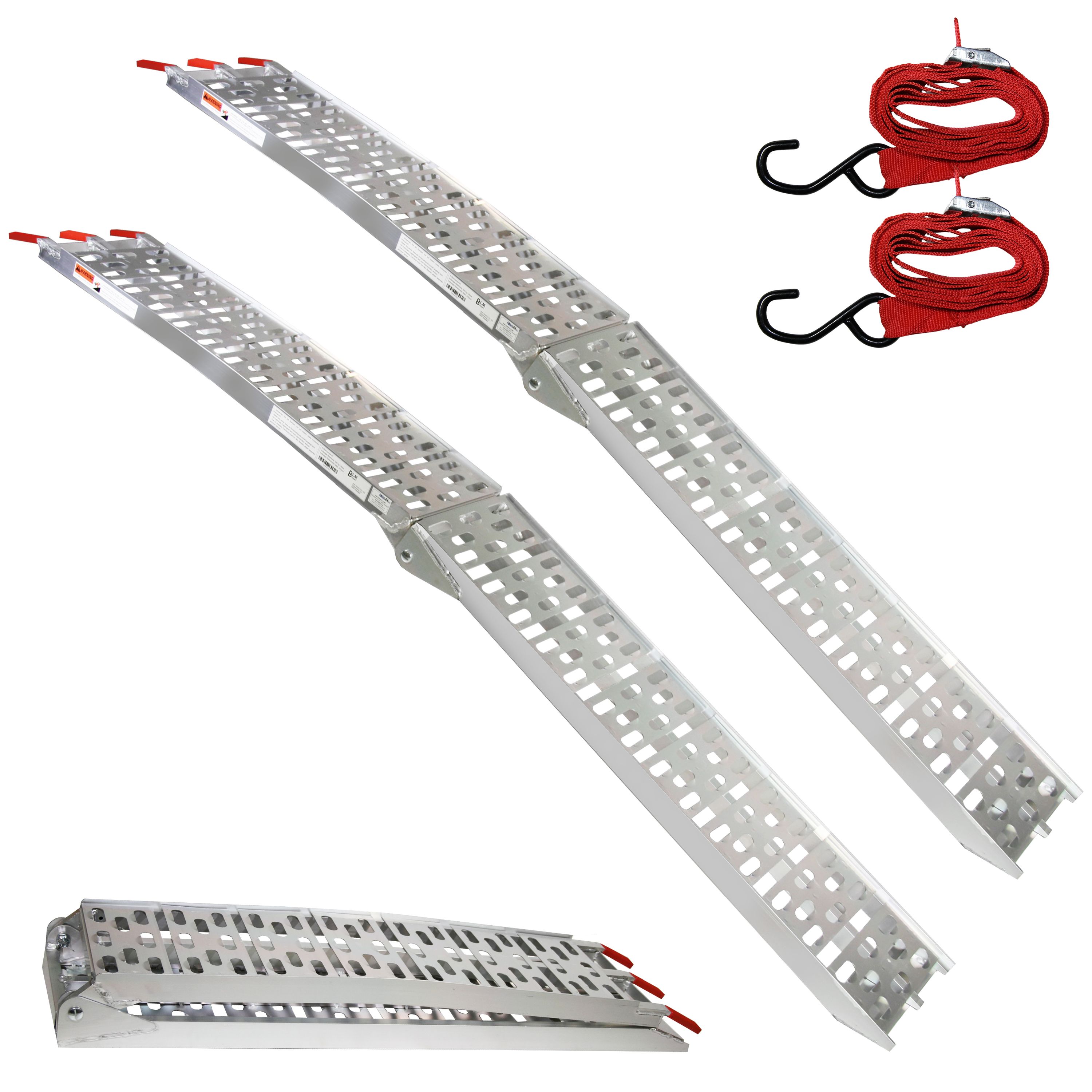 Joparri Faltbare Auffahrrampe Verzinkter Stahl - 340KG Rutschfest Laderampe Klappbar