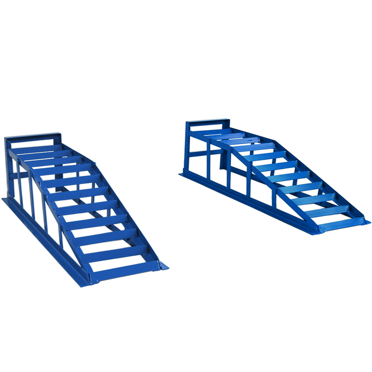 Auffahrrampe Rampe PKW 2x blau bis 195er Räder extra breit 2000 kg pro Paar  | Helo GmbH Großhandel
