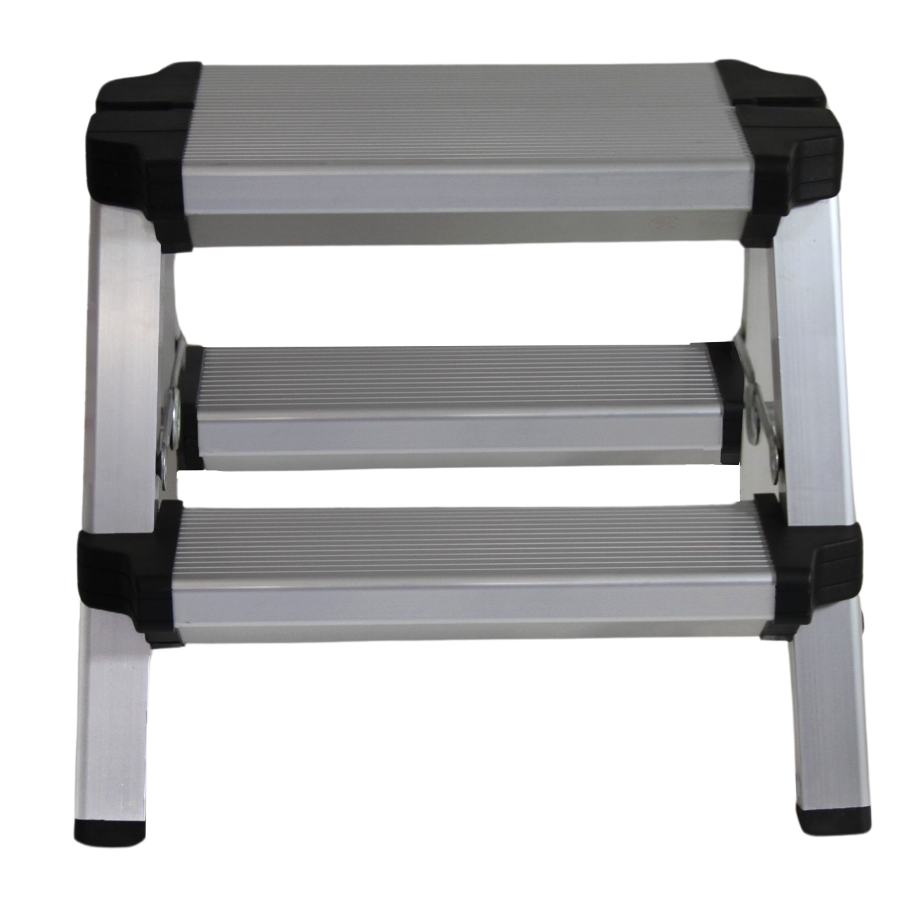 2-stufige Trittleiter Aus Aluminium – Klappbar, 150 Kg Tragkraft, Für Küche, Haus & Wohnmobil