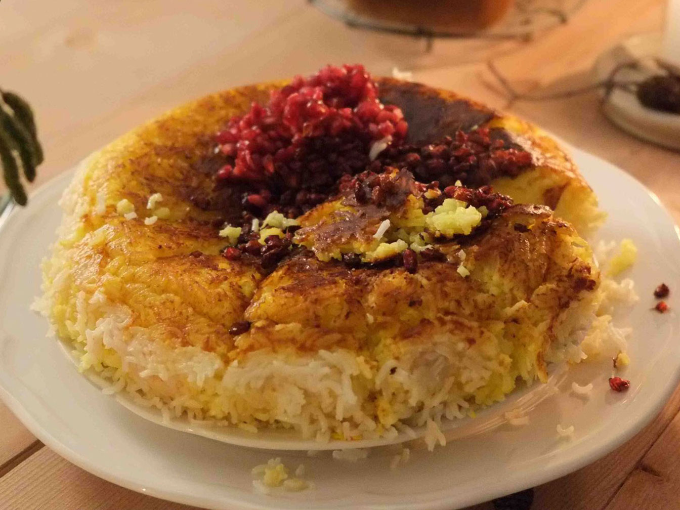 Traditioneller persischer Reis (Thadik)